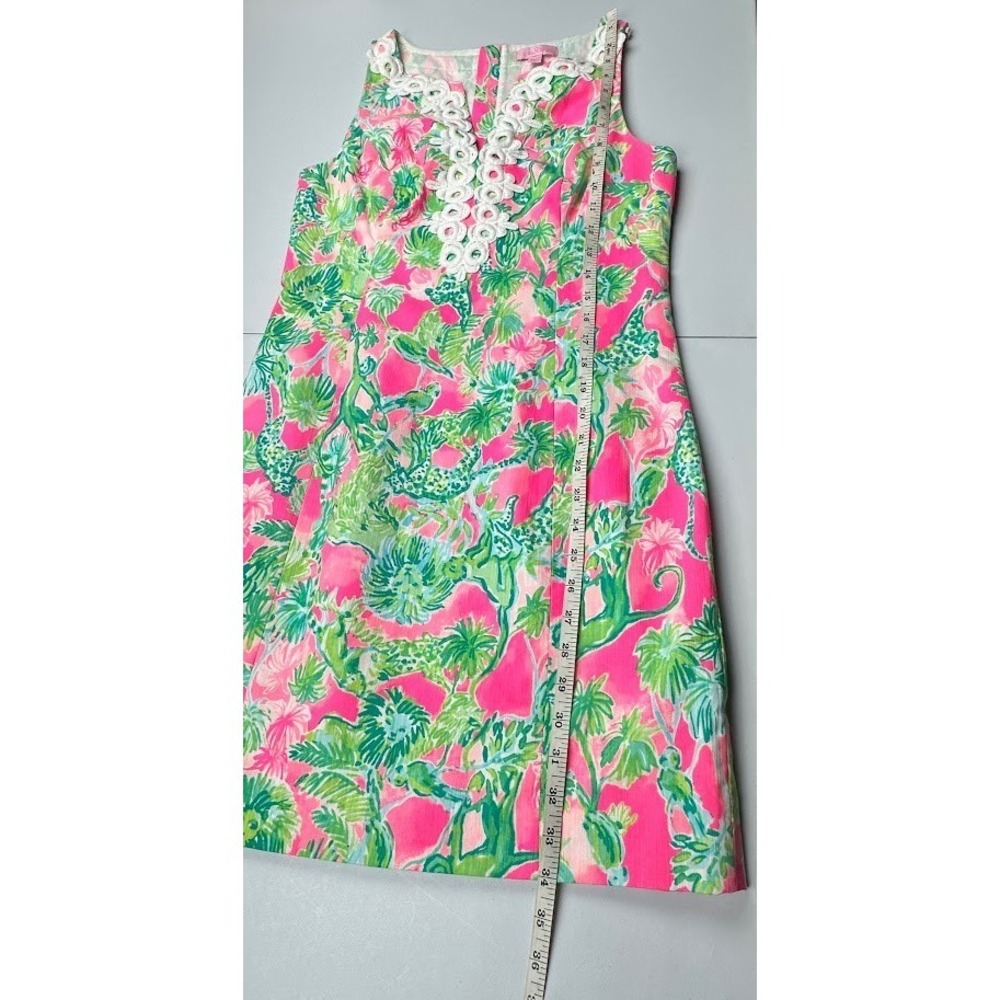 Lilly Pulitzer Dress Women 4 Pink Gabby Raz Berry Catty Shack Lace Resort Preppy - Picture 13 of 14